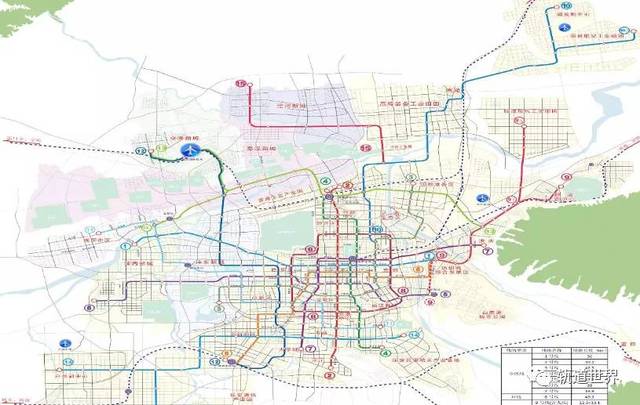 西安市城市轨道交通建设规划(2017-2023年)有10条线路